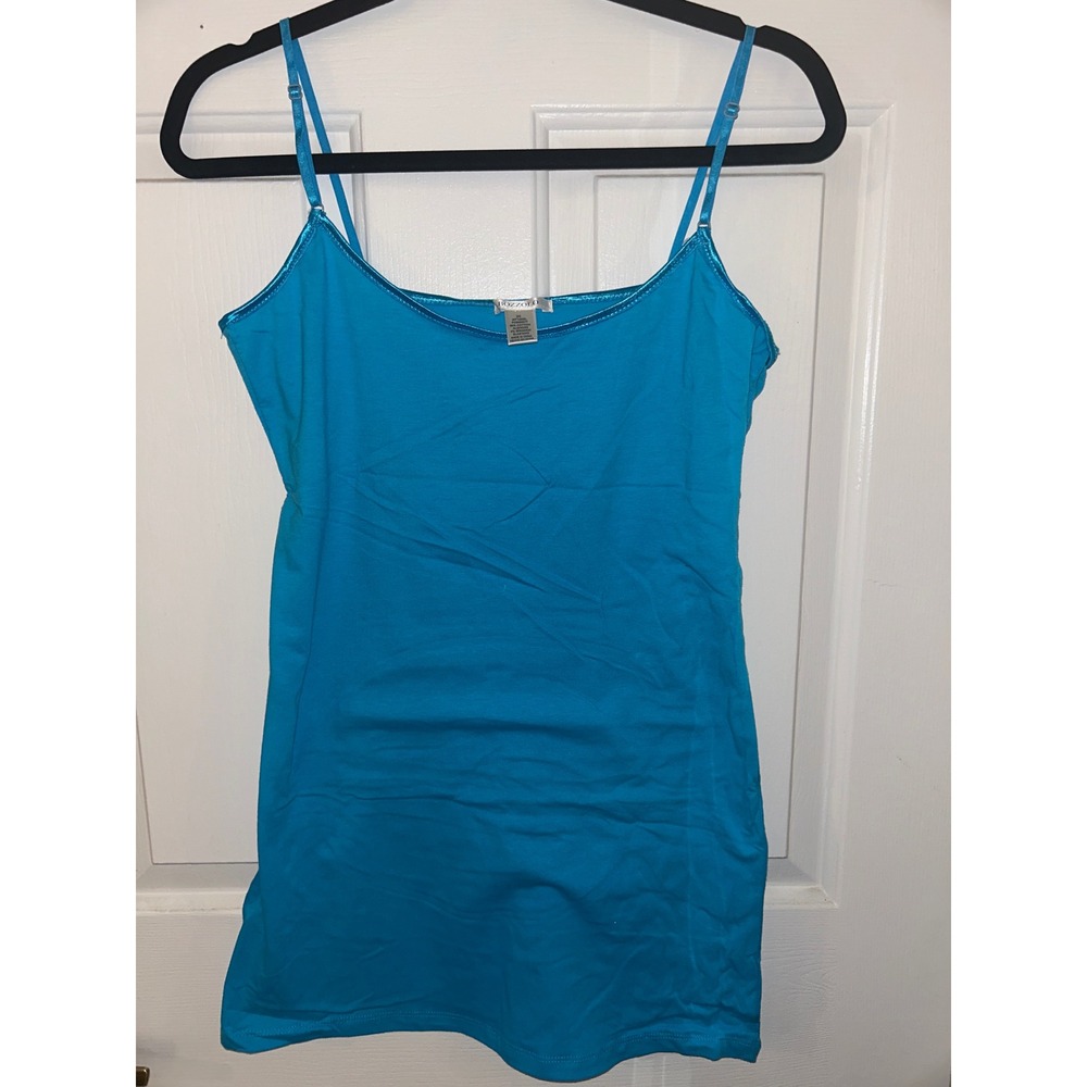 BOZZOLO Womens 3X Blue Spaghetti Strap‎ Tank Top Camisole